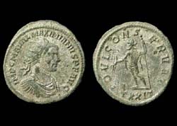 Maximian Hercules, Antoninianus, Jupiter reverse